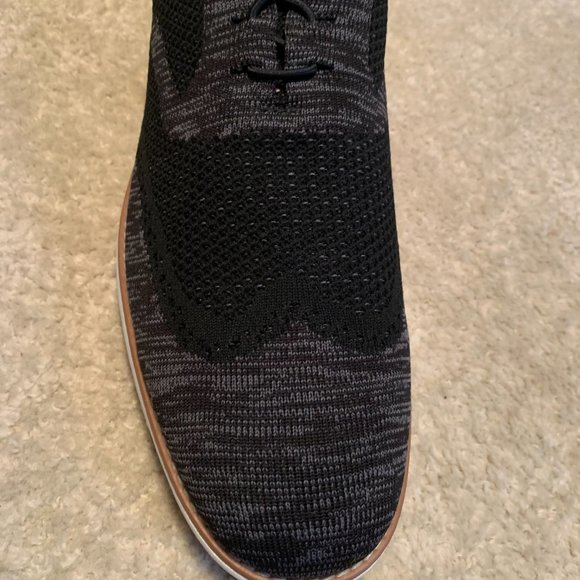 New In Box Hush Puppies Expert Wingtip Knit Oxford Black Size 15W - Picture 2 of 11